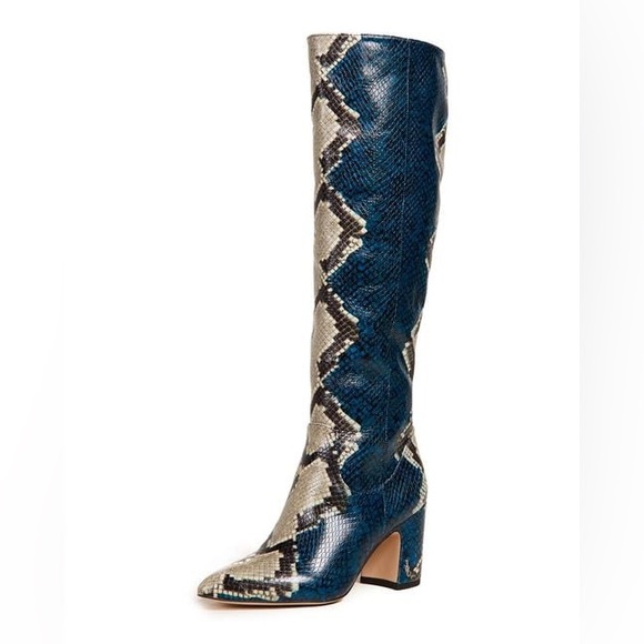 Sam Edelman Hai Women's Blue Snakeskin boots - Picture 2 of 15